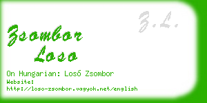 zsombor loso business card
